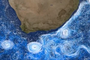 Agulhas-Strömung rund um Südafrika